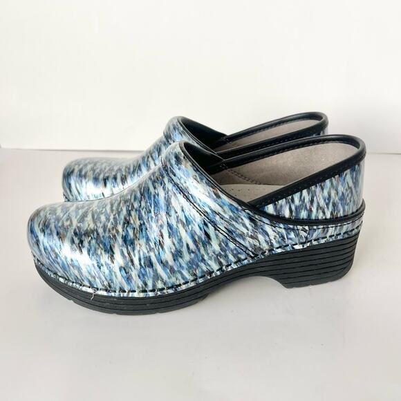 Dansko LT professional Clogs 36 US 6 Patent Blue Waves - Picture 4 of 12